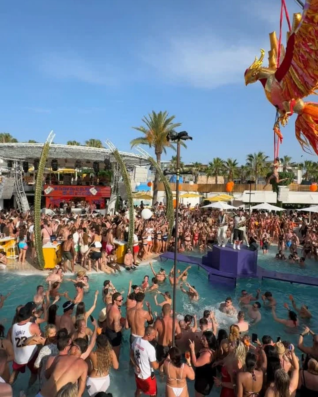 Ambiente de piscina em Ibiza