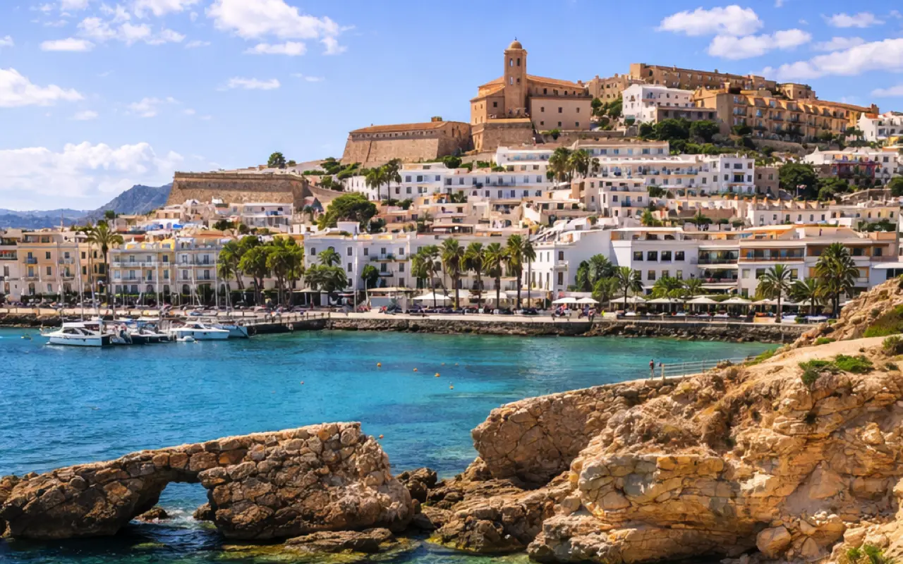 Dalt Vila junto ao Mediterrâneo